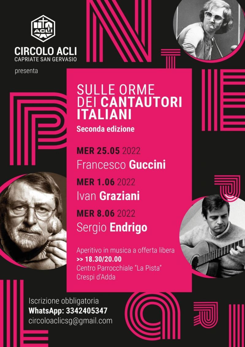 Sulle orme dei cantautori italiani: Sergio Endrigo - Circolo Acli San Gervasio Capriate (BG)