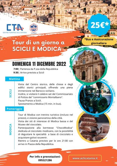 Tour di un giorno a Scicli e Modica - CTA Catania (CT)