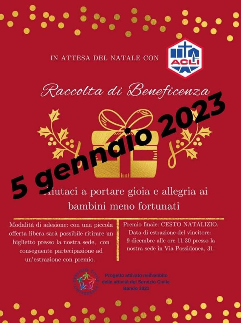 Raccolta di Beneficenza - Acli Reggio Calabria (RC)
