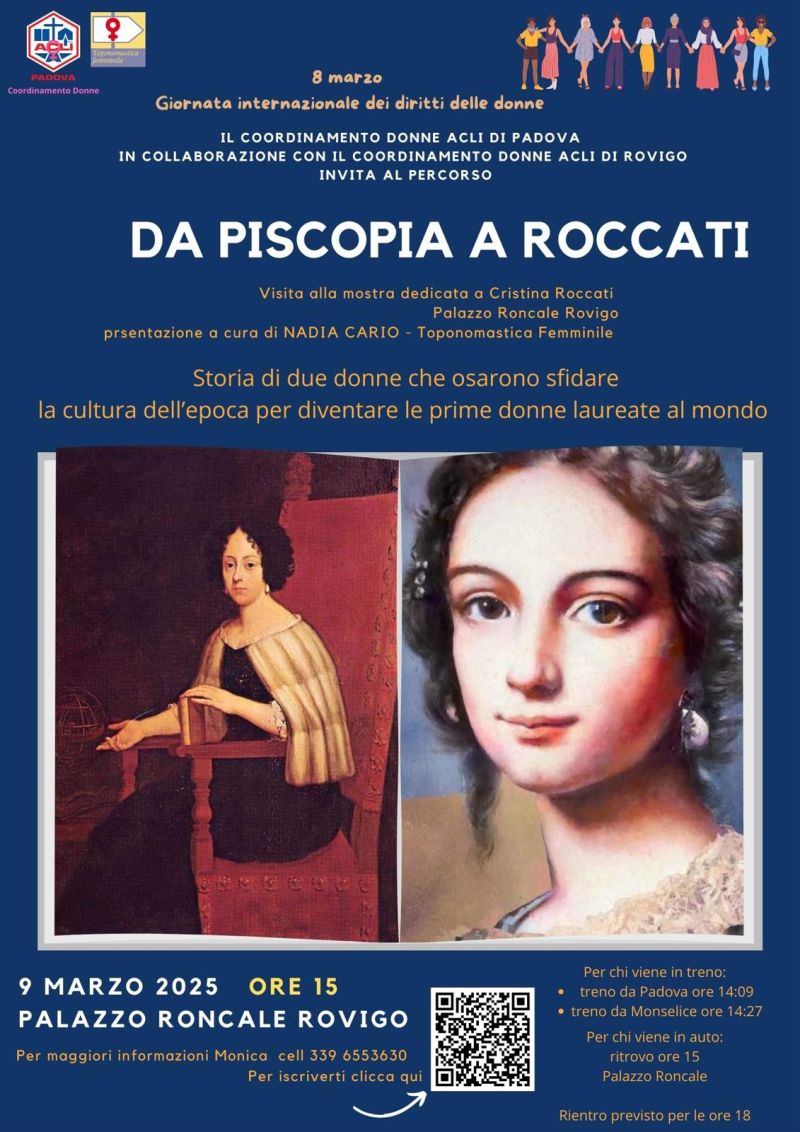 Da Piscopia a Roccati - Coordinamento Donne Acli Padova (PD)