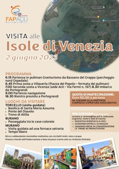 Visita alle Isole di Venezia - FAP Acli Vicenza (VI)