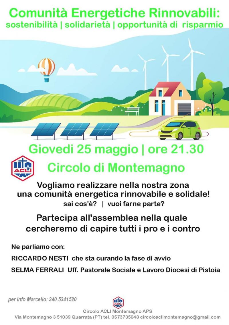 Comunità Energetiche Rinnovabili - Circolo Acli Montemagno (PT)