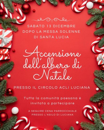 Accensione dell'albero fi Natale - Luciana - Circolo Acli Luciana (PI)