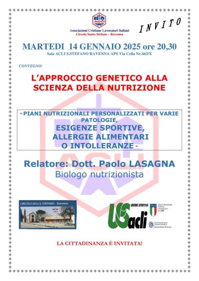 L'approccio genetico alla scienza della nutrizione - Circolo Acli Santo Stefano (RA)