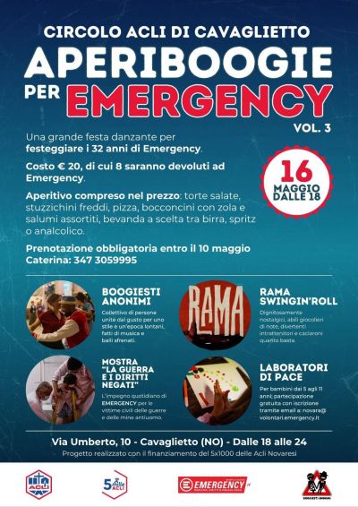 APERIBOOGIE PER EMERGENCY - CAVAGLIETTO (NO)