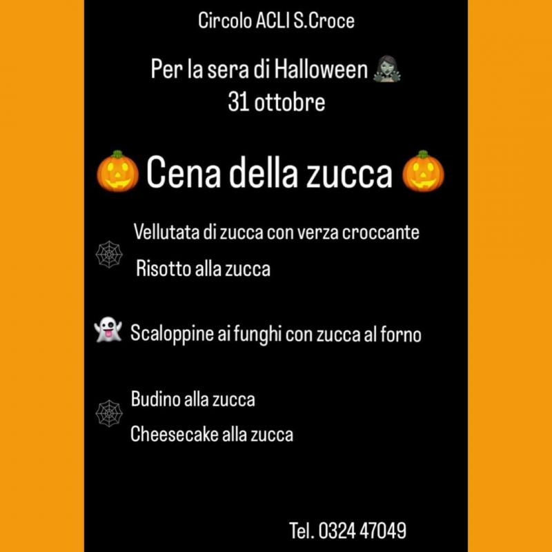 Cena della zucca - Circolo Acli S. Croce (VCO)
