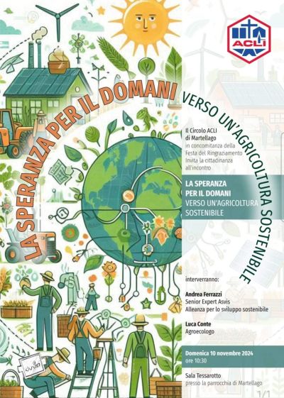 La speranza peril domani: Verso un'agricoltura sostenibile - Circolo Acli Martellago (VE)