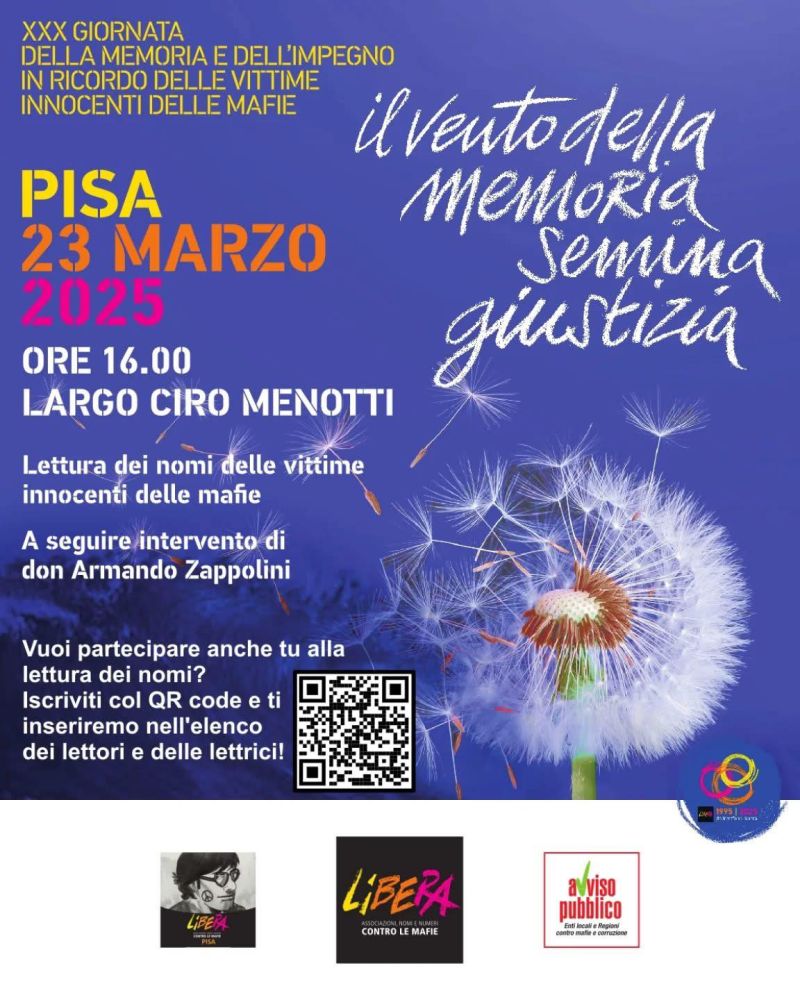 Il vento della memoria semina giustizia - Acli Pisa e Lucca (PI)