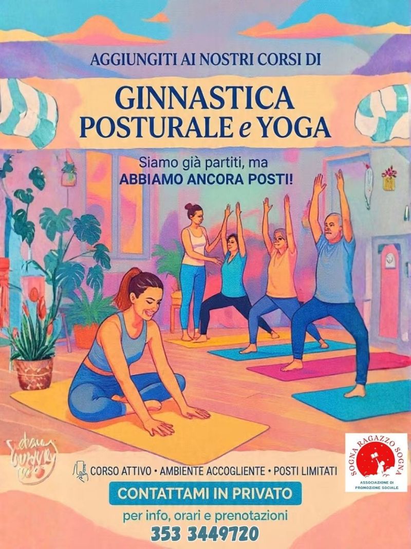 GINNASTICA POSTURALE E YOGA - CORSI ATTIVI - CHIAIA (NA) - CIRCOLO ACLI SOGNA RAGAZZO SOGNA (NA)