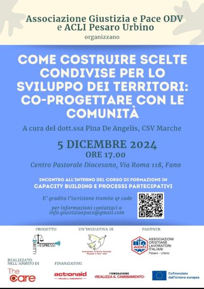 Come costruire scelte condivise per la sviluppo dei territori - Acli Pesaro Urbino (PU)
