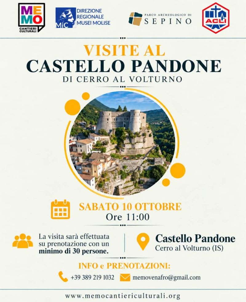 ATTIVITÀ CULTURALI DI OTTOBRE - VISITA CASTELLO PANDONE - CERRO AL VOLTURNO (IS) - ASS. MEMO AFF. ACLI MOLISE