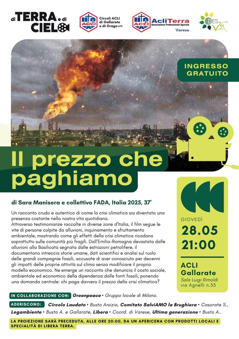IL PREZZO CHE PAGHIAMO - PROIEZIONE - GALLARATE (VA)