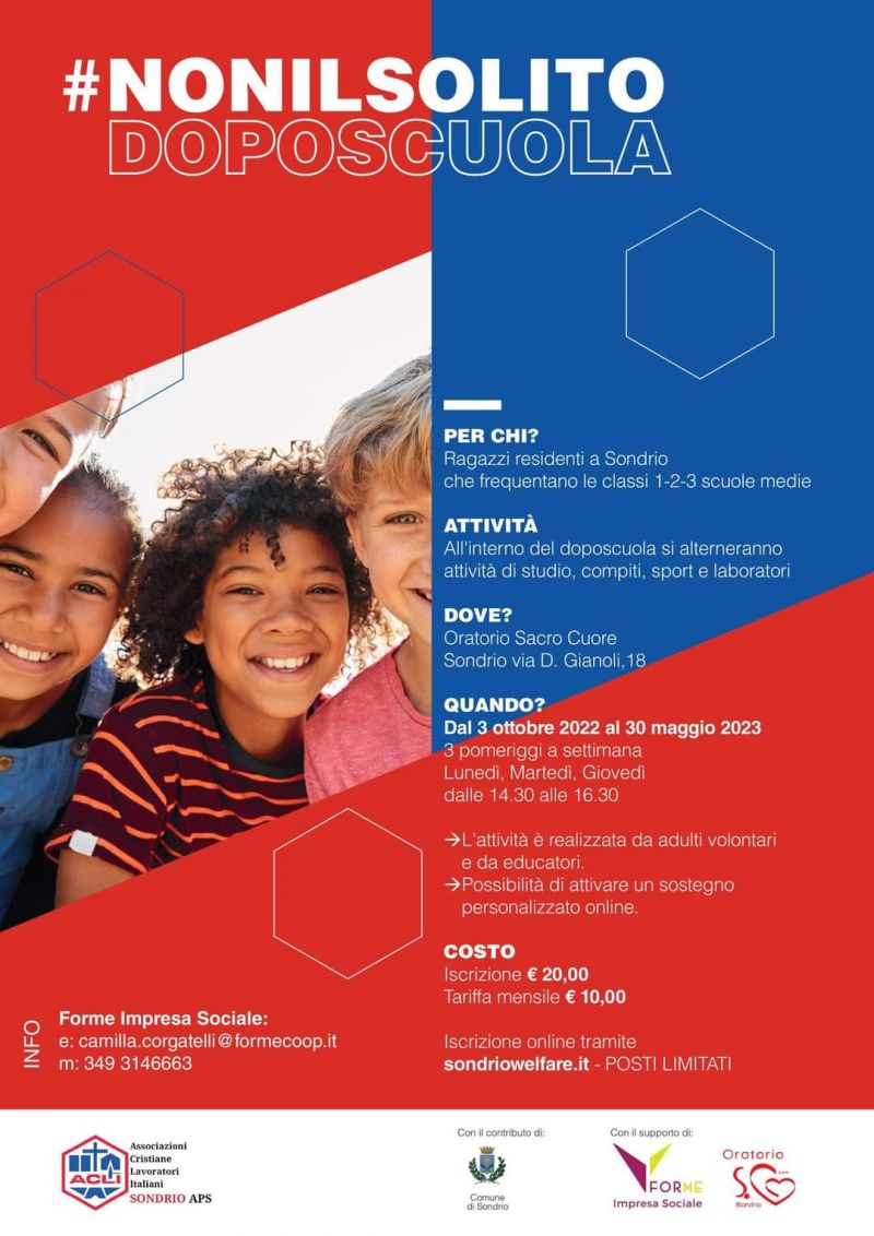 Non il solito doposcuola - Acli Sondrio (SO)