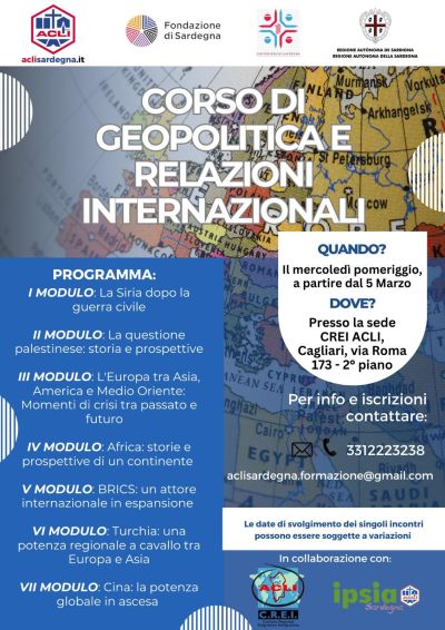 Corso di Geopolitica e Relazioni Internazionali - Acli Sardegna