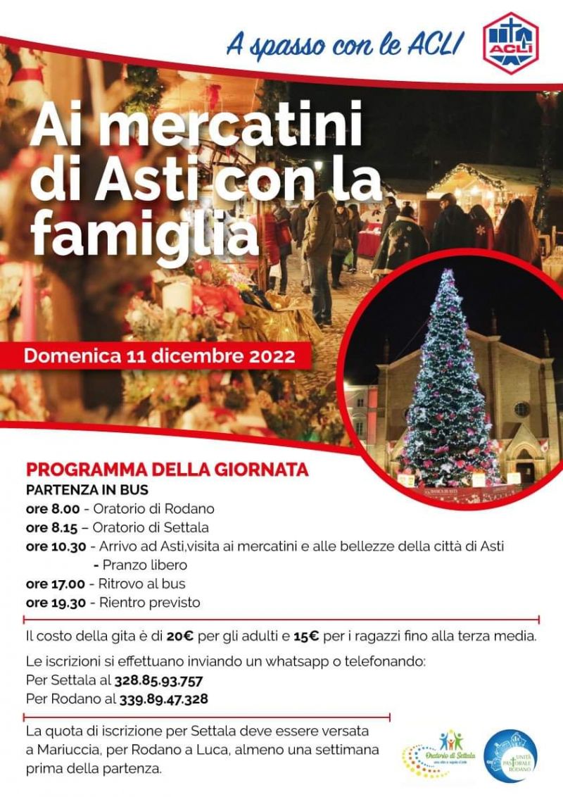 Ai mercatini di Asti con la famiglia - Circoli Acli Settala e Rodano (MI)