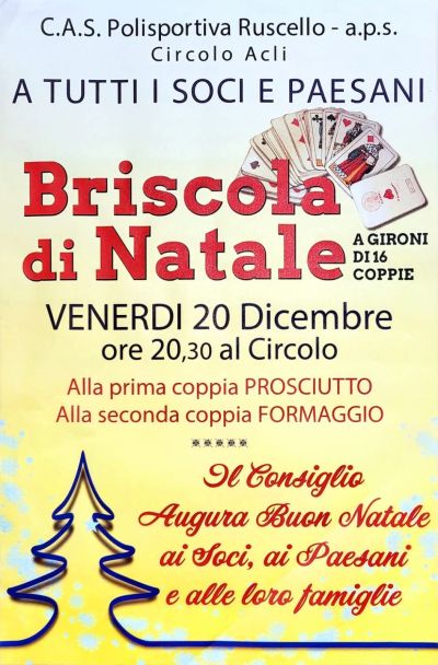 Briscola di Natale - Circolo Acli Ruscello (AR)