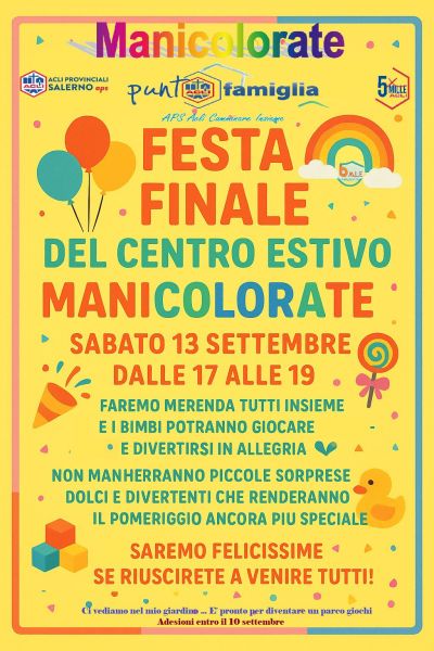 Festa Finale del Centro Estivo ManiColorate - Salerno - Acli Salerno (SA)