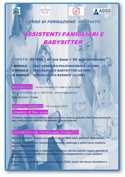 Assistenti familiari e baby sitter - Acli Trieste