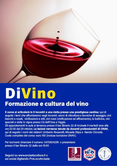 DiVino: Formazione e cultura del vino - Circolo Acli Arcisate (VA)