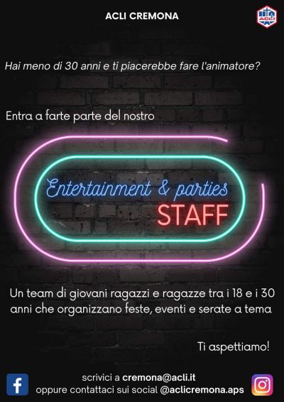 Entertainment and party staff - Acli Cremona