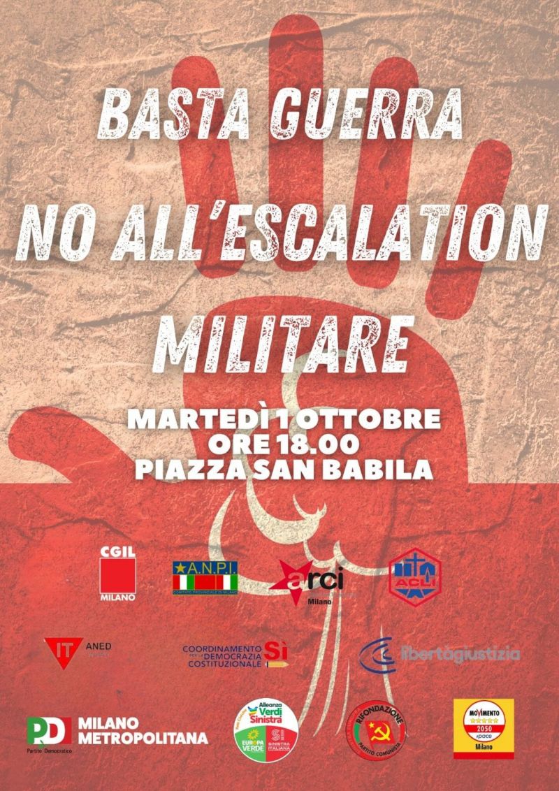 Basta guerra: No all&#039;escalation militare - Acli Milano (MI)