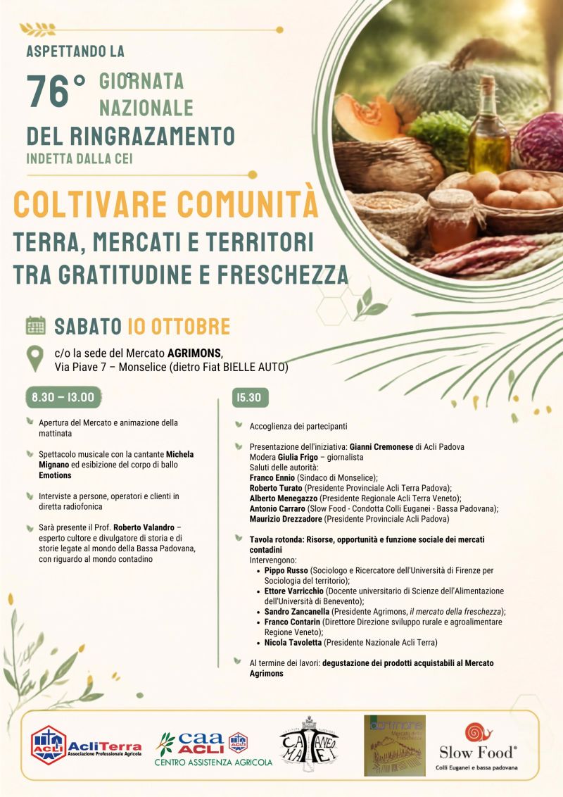 COLTIVARE COMUNITA' - MONSELICE (PD) - ACLI TERRA PADOVA E VENETO