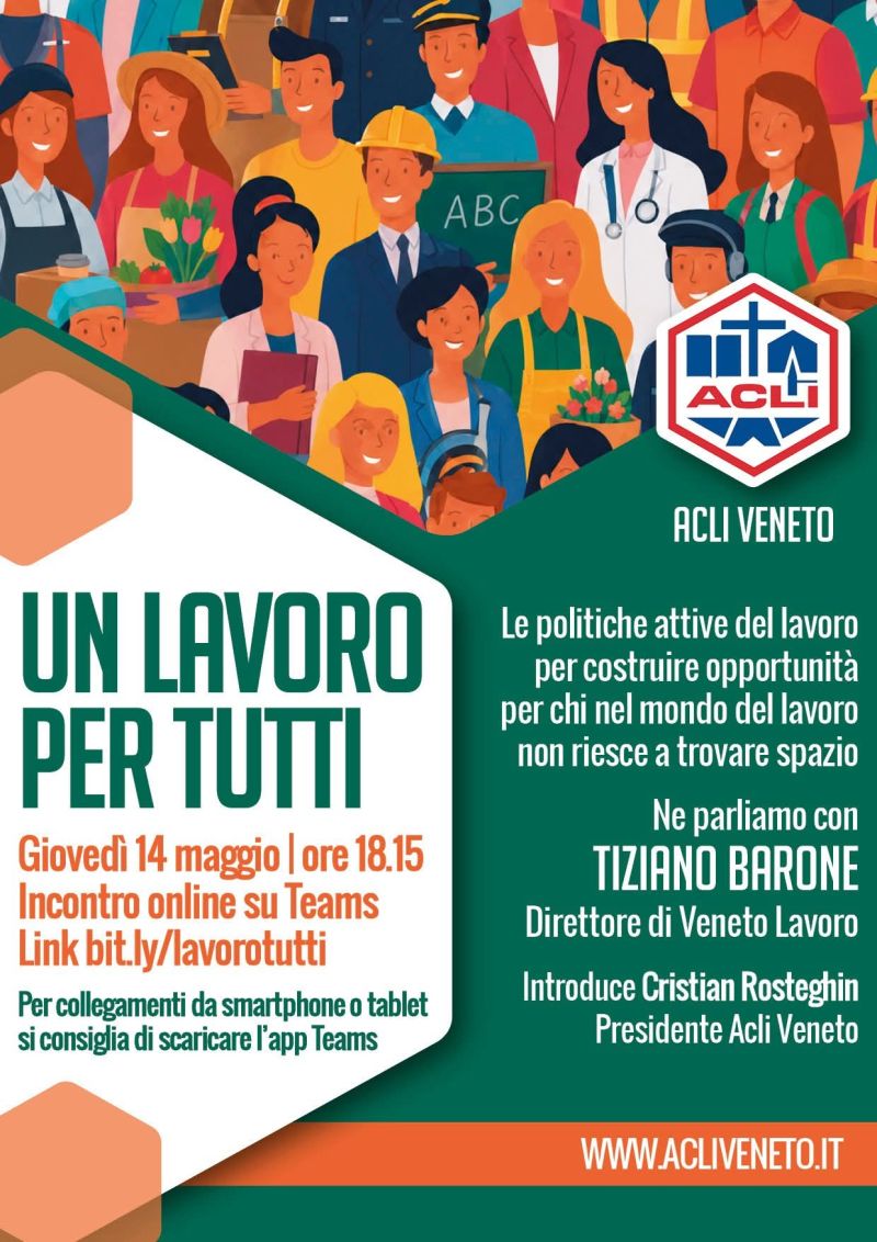 UN LAVORO PER TUTTI - INCONTRO ON LINE