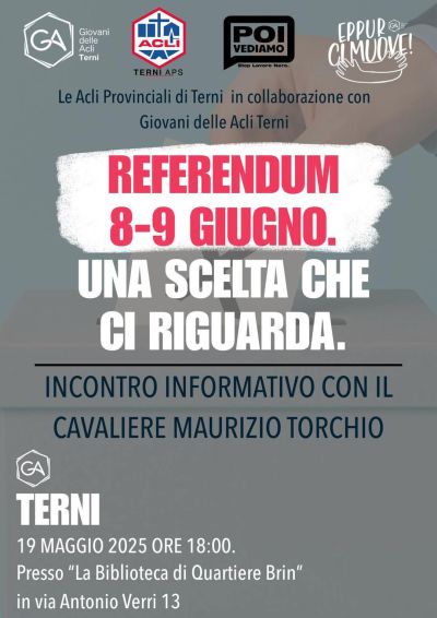 Referendum 8-9 Giugno: Una scelta che ci riguarda - Acli Terni (TN)