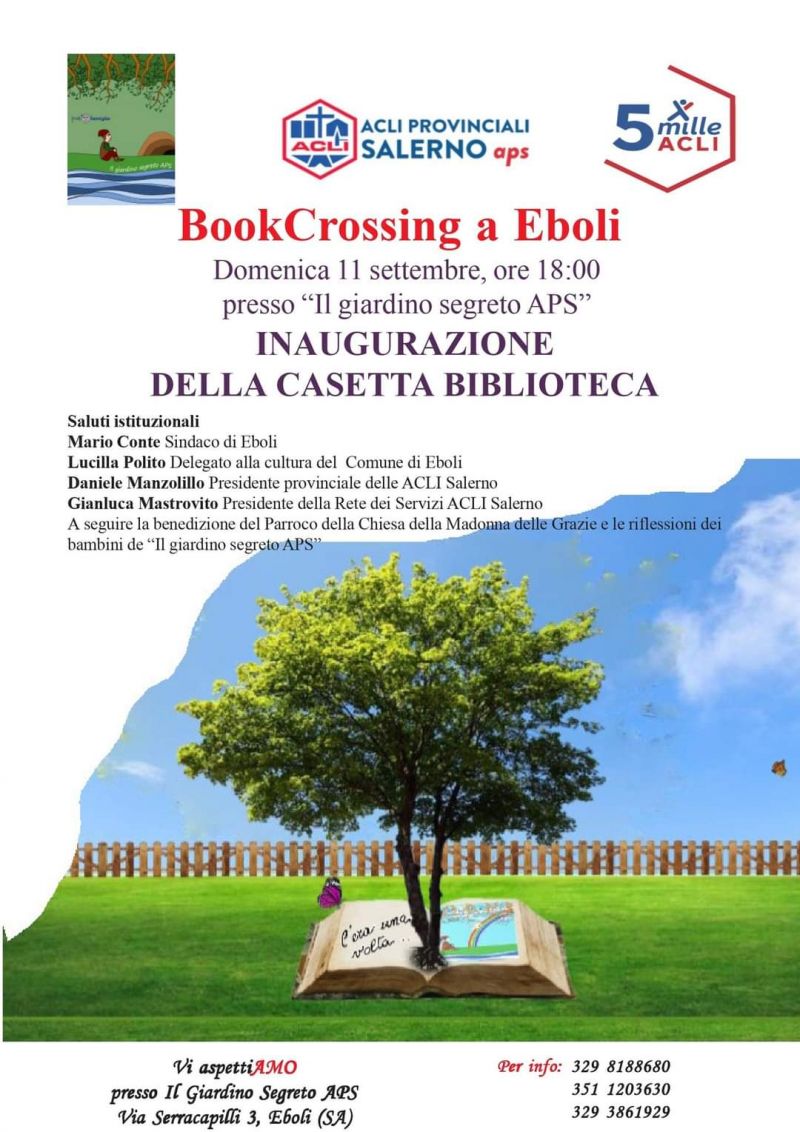 Bookcrossing a Eboli - Acli Salerno (SA) e Circolo Acli Il giardino segreto (SA)