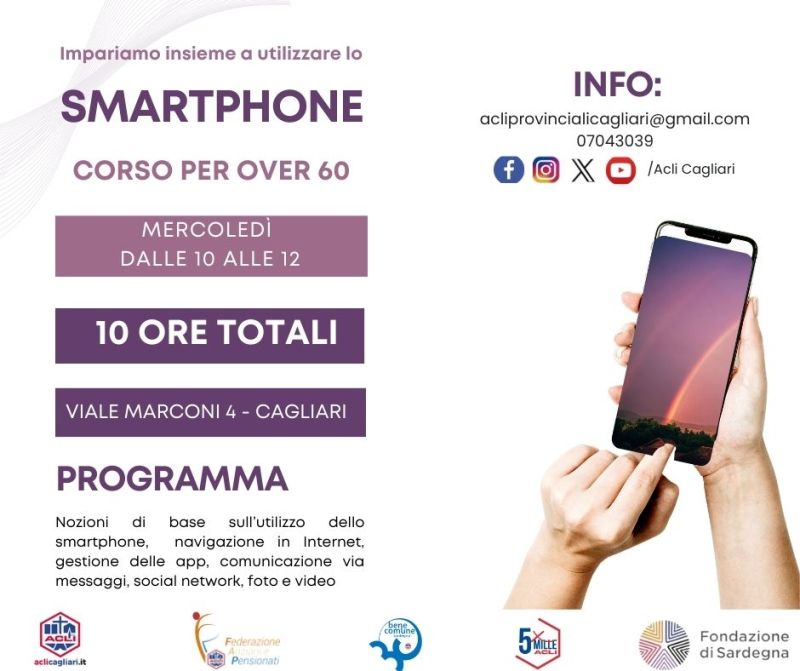 Smartphone: Corso per over 60 - Acli Cagliari (CA)