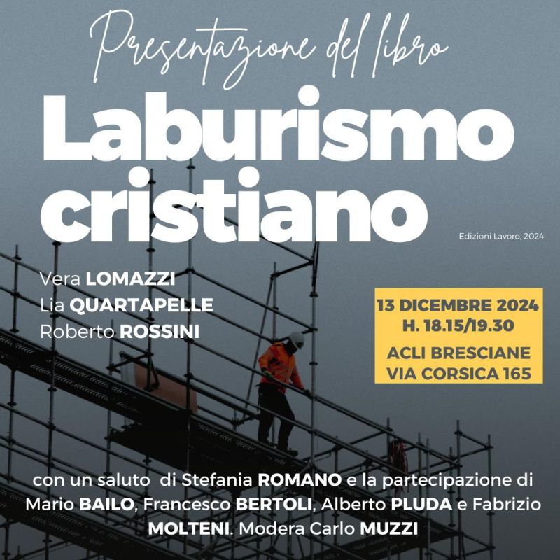 Presentazione del libro "Laburismo Cristiano" - Acli Brescia (BS)