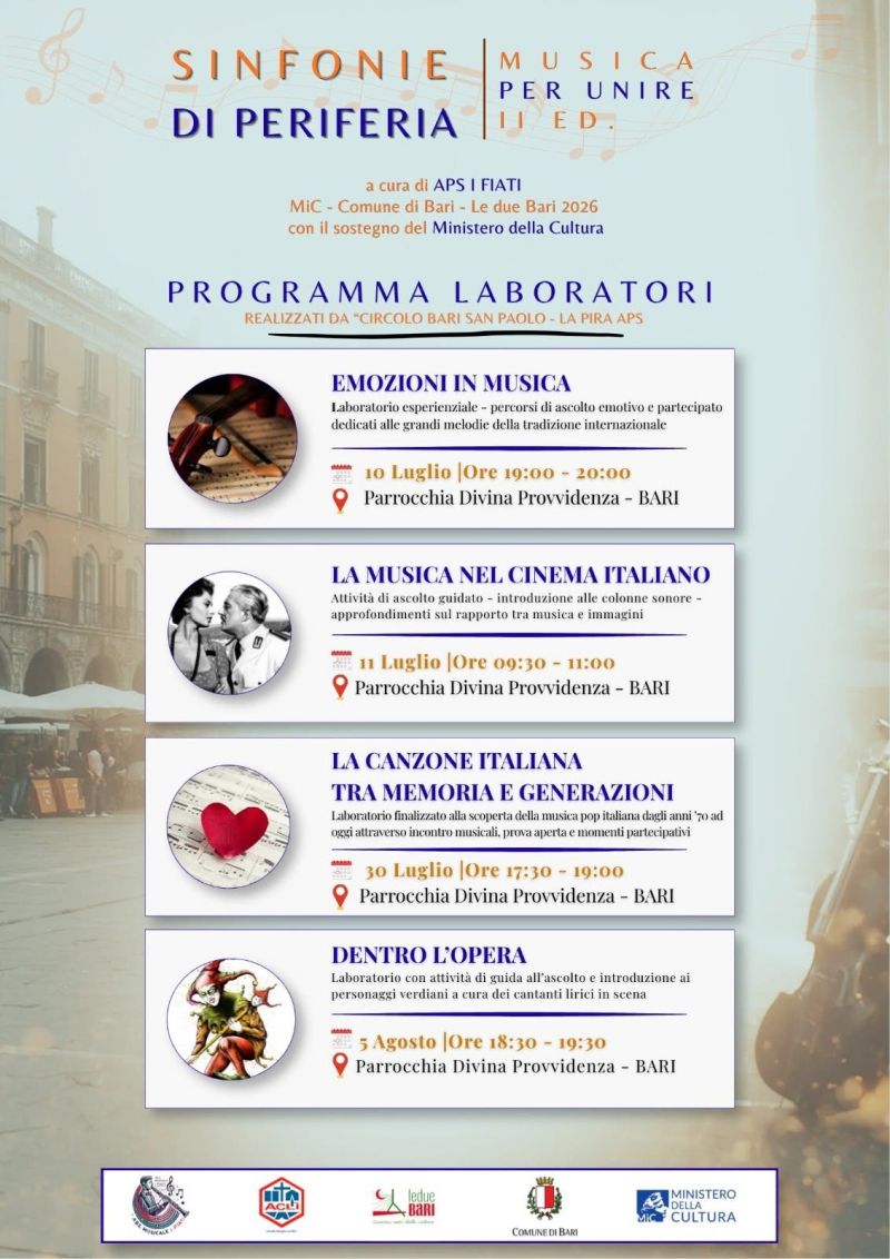 SINFONIE DI PERIFERIA - BARI - CIRCOLO ACLI GIORGIO LA PIRA BARI (BA)