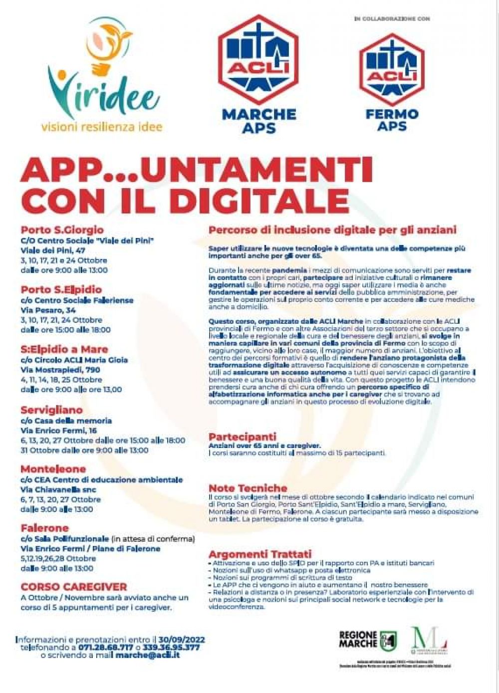 App...untamenti con il digitale - Acli Marche &amp; Acli Fermo (FM)