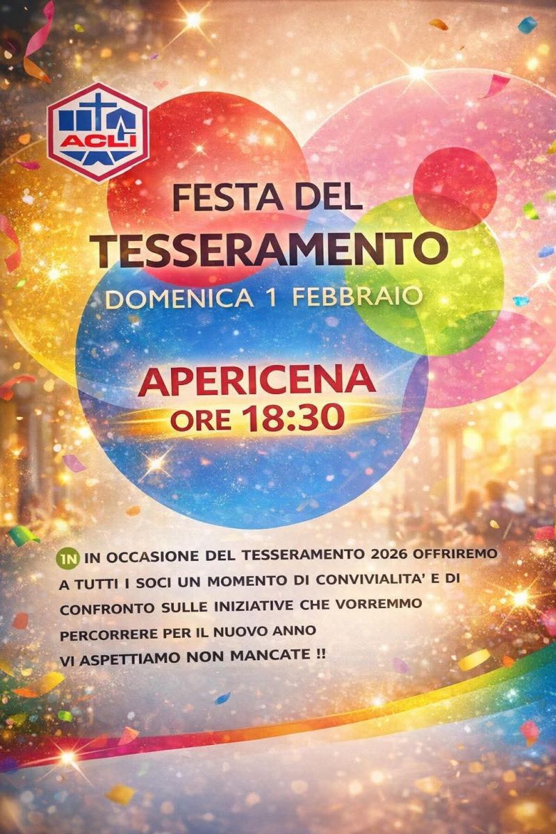 FESTA DEL TESSERAMENTO - CIRCOLO ACLI LA ROCCA CAFFE' (PI)