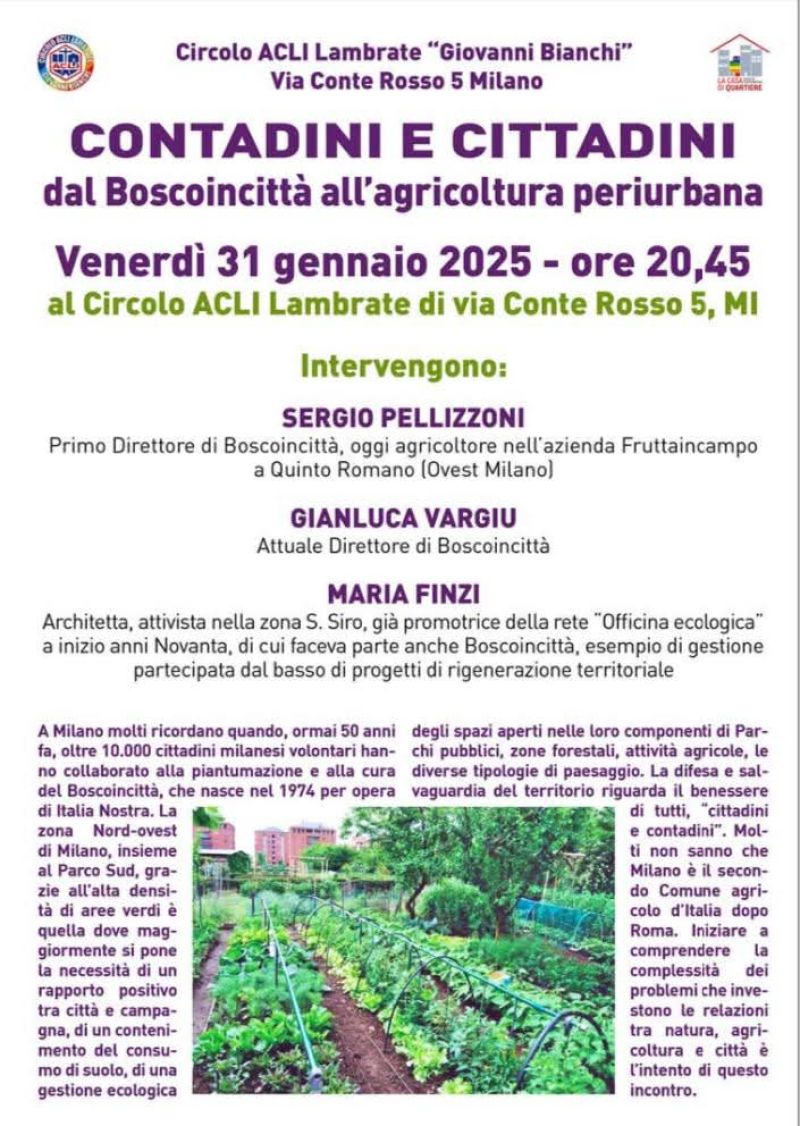 Contadini e cittadini - Circolo Acli Lambrate (MI)