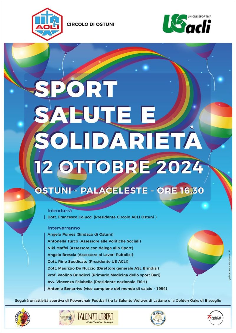 Sport, Salute e Solidarietà - Circolo Acli Ostuni e US Acli Brindisi (BR)