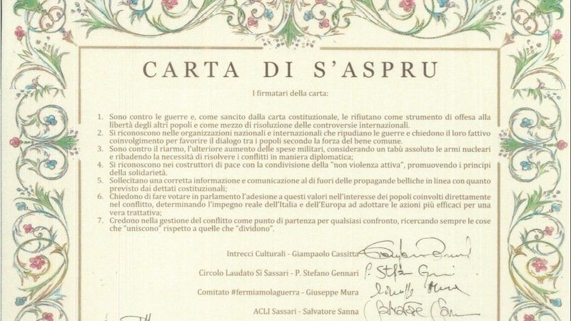 Petizione: Carta di S'Aspru - Acli Sassari (SS)