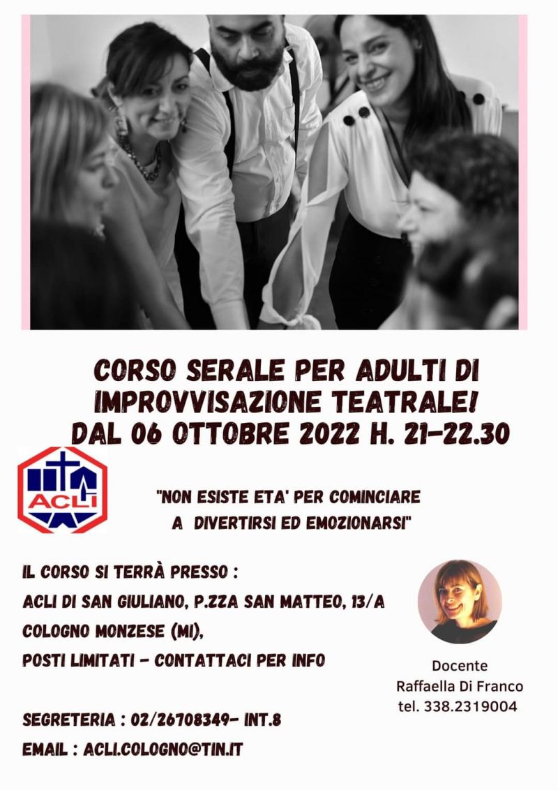 Corso serale per adulti di improvvisazione teatrale - Circolo Acli San Giuliano (MI)