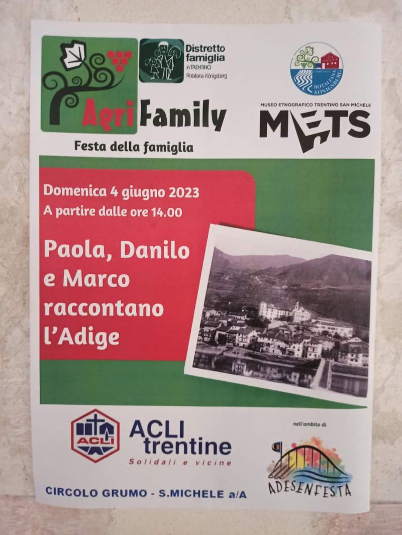 Paola, Danilo e Marco raccontano l&#039;Adige - Acli Trentine e Circolo Acli Grumo S. Michele a/A (TN)