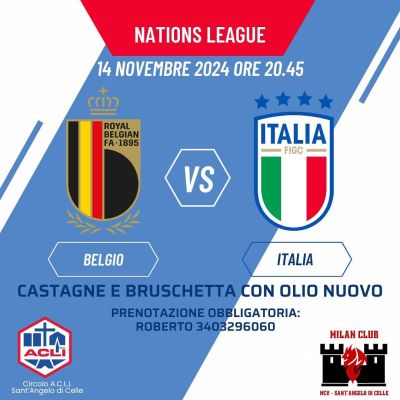 Belgio vs Italia: Castagne e bruschetta con olio nuovo - Circolo Acli Sant'Angelo di Celle (PG)