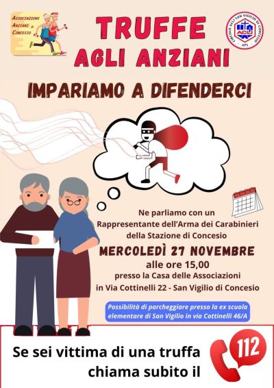 Truffe agli anziani: Impariamo a difenderci - Circolo Acli San Vigilio Concesio (BS)