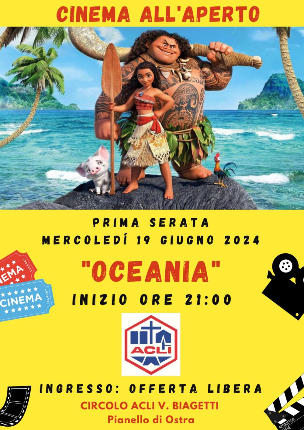 Cinema all'aperto: Oceania - Circolo Acli Pianello di Ostra (AN)