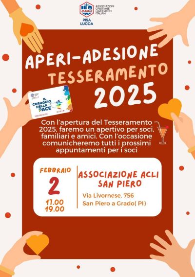 Aperi-Adesione Tesseramento 2025 - Acli Pisa e Lucca (PI)