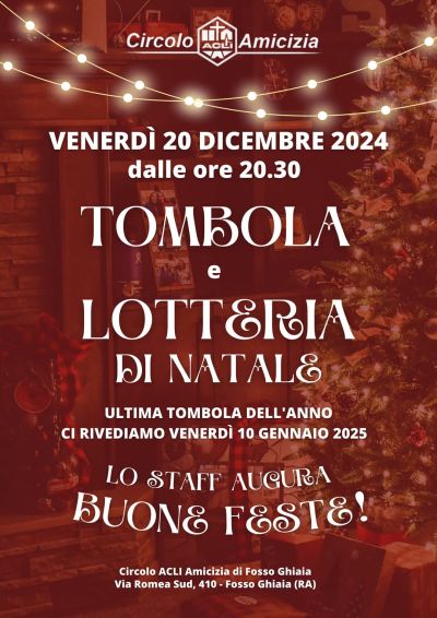 Tombolata e lotteria di Natale - Circolo Acli Amicizia (RA)