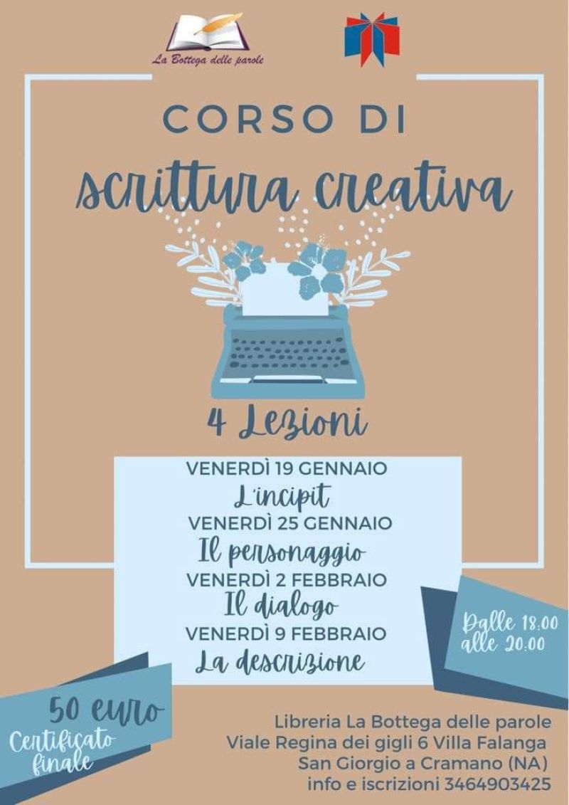 Corso di scrittura creativa - Ass. &quot;La Bottega delle parole&quot; aff. Acli Napoli (NA)