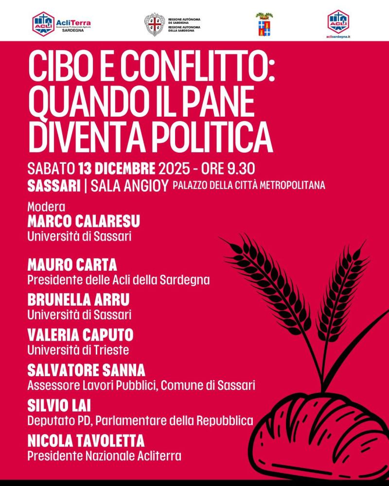 Cibo e conflitto: Quando il pane diventa politica - Sassari - Acli Sardegna