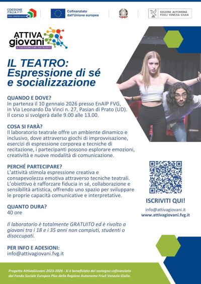 IL TEATRO: Espressione di sé e socializzazione - Pasian di Prato (UD) - Enaip FVG