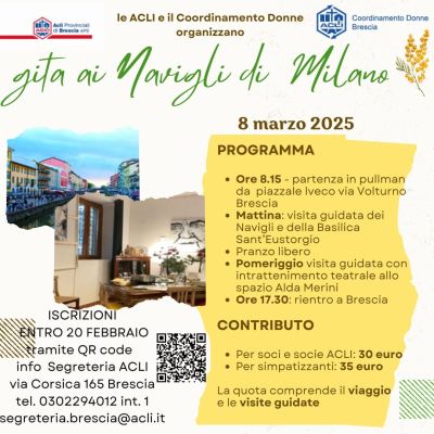Gita ai Navigli di Milano - Acli Brescia (BS)