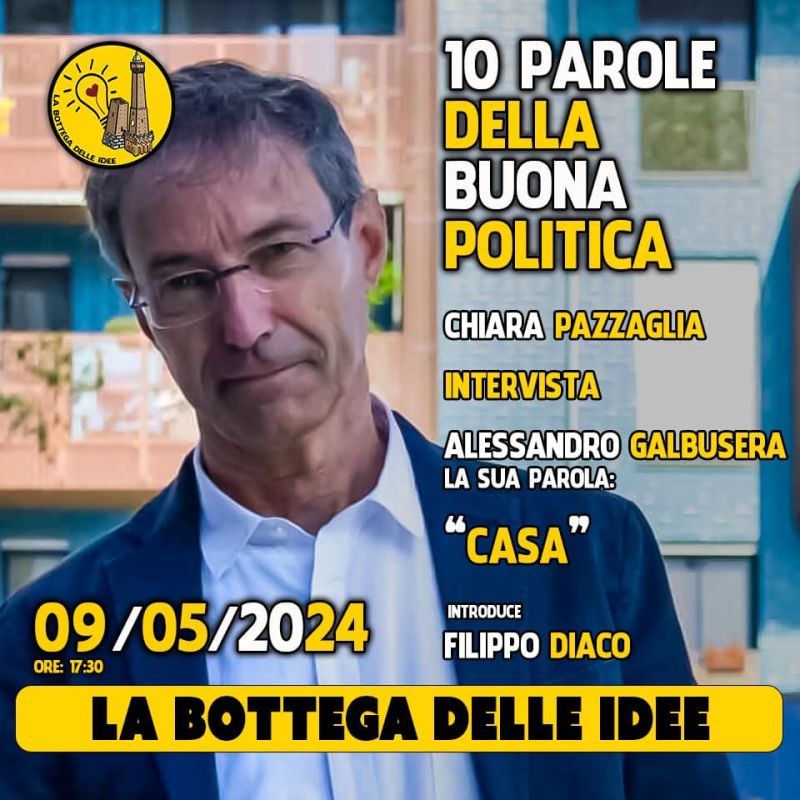 Intervista ad Alessandro Galbusera - La Sua Parola: &quot;Casa&quot; - Acli Bologna (BO)