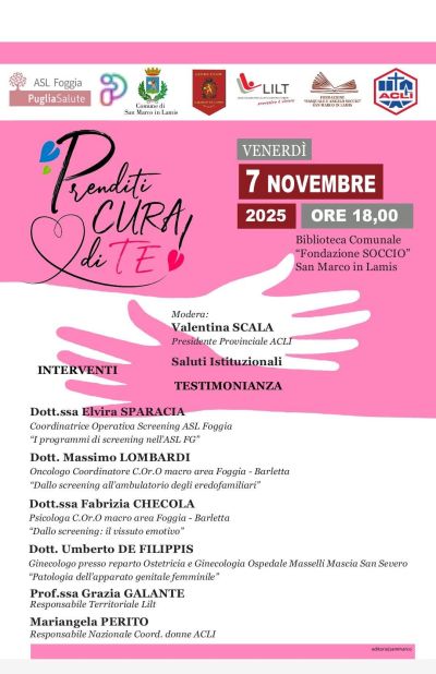 Prenditi cura di te - San Marco in Lamis (FG) - Circolo Acli San Marco in Lamis (FG)